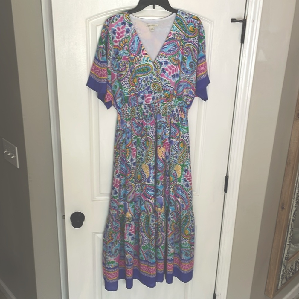 Summer maxi dress colorful and comfortable M